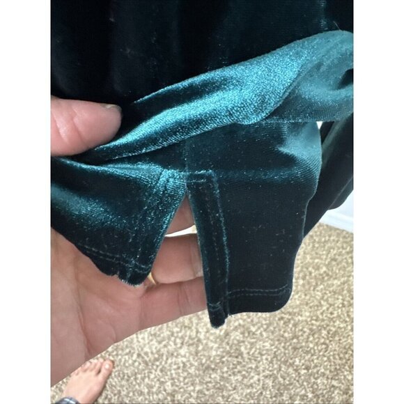 J. Jill Women's XL Stretch Velour Pullover Top Green Long Sleeve EUC - Picture 5 of 10